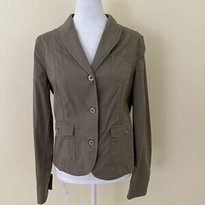 Gap Women Green Long Sleeve Button Front Jacket Size 10